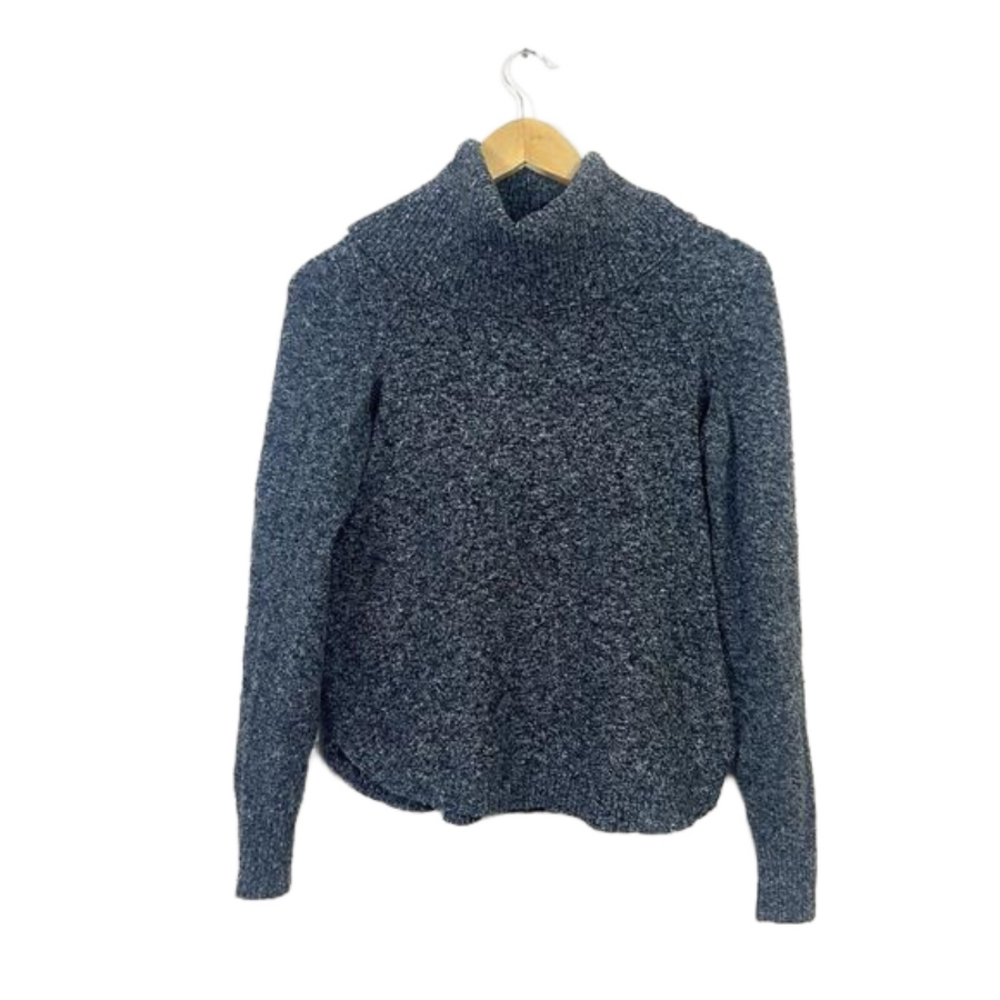 Tahari Cowl Neck Long Sleeve Soft Gray Sweater Size M